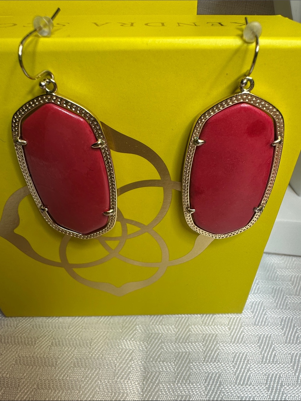 Kendra Scott Earrings Danielles red gold